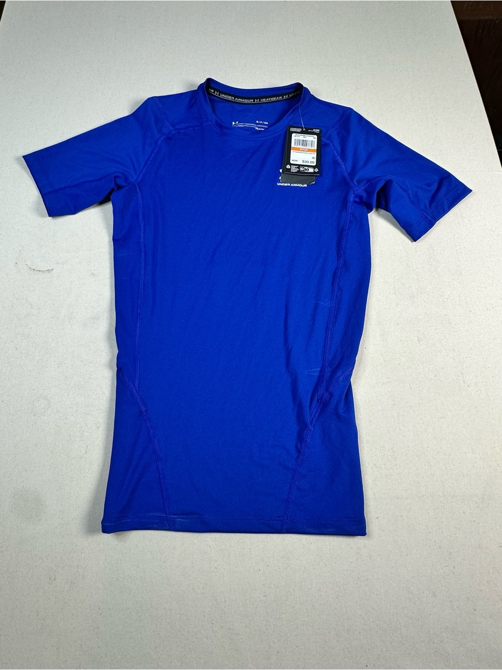 Under Armour Men’s Blue Short-Sleeve Compression Swim Top small